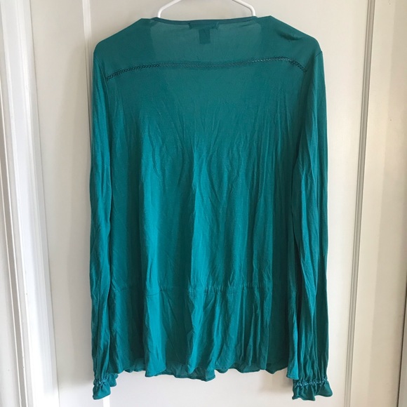 Club Monaco teal long sleeve button up L - Picture 6 of 6